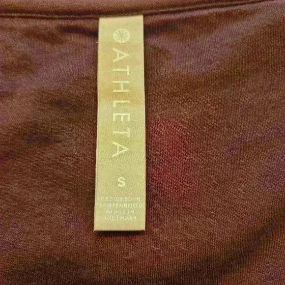 Athleta Womens Short Sleeve V Neck Mini Dress Purple Size Small - Picture 7 of 9